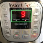 Instant Pot instelling voor Pressure Cook - 9 minuten - High Pressure