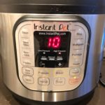 Instant Pot instelling voor Pressure Cook - 10 minuten - High Pressure