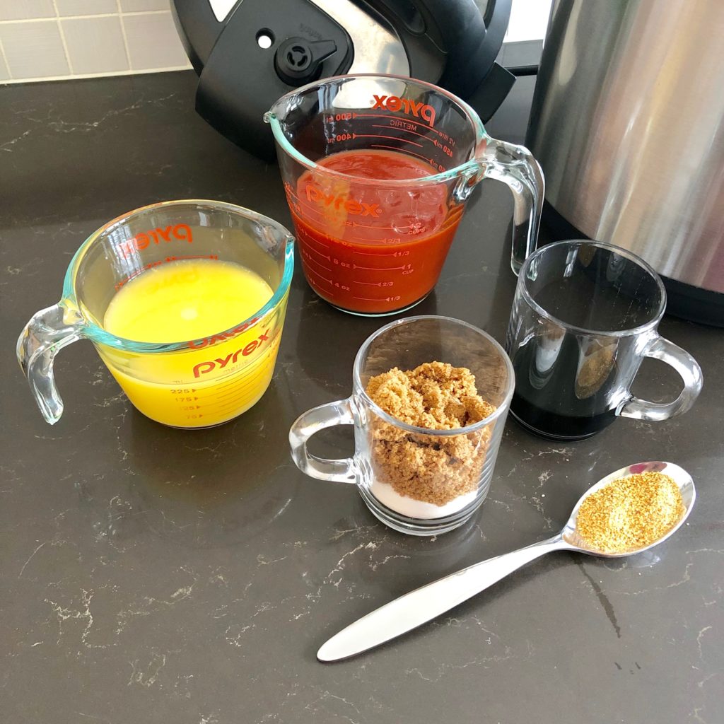 Ingrediënten voor Instant Pot Kip met sinaasappelsaus